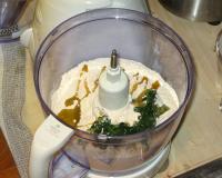 Spinach Pasta: In the food processor